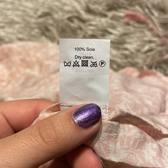 Madewell Light Pink Silk Short‎ Sleeve Sleeveless Top - Picture 7 of 8